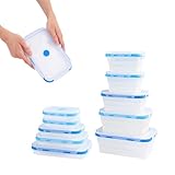 ECOBERI Collapsible Silicone Food Storage Containers, BPA Free, Microwave, Freezer and Dishwasher Safe, Lunch, Meal Prep, Travel, Space-Saving, Set of 5