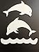 DCentral® Jumping Dolphins in Water Flexible Vinyl Screen Magnets; Double-Sided. White-Easier to See, Decorative. Helps to Stop Walking into Screens, for Non-RETRACTABLES, Size W 5