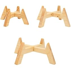 Maceteros Madera Tropical JR Pack de 3 soportes de madera para macetas | soportes para macetas interior | soportes plantas interior | soportes para plantas estilo moderno | maceteros de madera | maceteros con pie