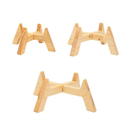 JR Pack de 3 soportes de madera para macetas | soportes para macetas interior | soportes plantas interior | soportes para plantas estilo moderno | maceteros de madera | maceteros con pie