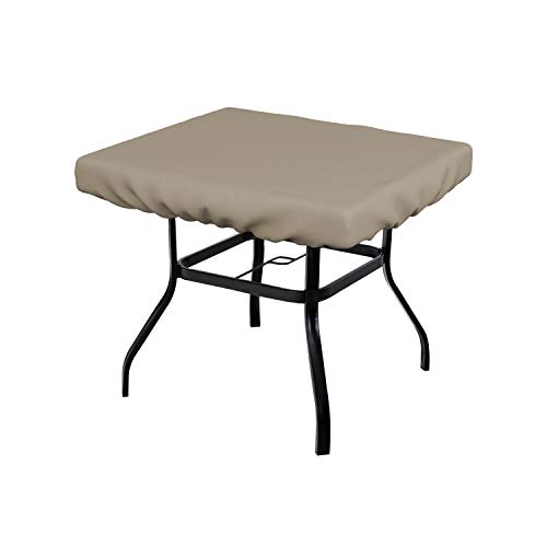 Covers & All Square Table Top Cover 12 Oz Waterproof UV & Weather Resistant Patio Table Cover Outdoor Table Cover for Patio Outdoor Furniture & Coffee Table (36 L x 36 W x 6 H Beige)