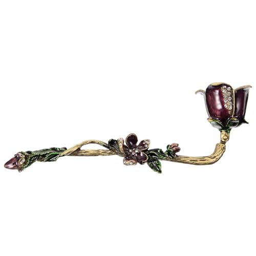 BESPORTBLE Spegnicandele Floreale Vintage in Metallo Fiammifero Accessorio Portatile per Candele Domestiche e Aromaterapia Strumento Versatile per Spegnere Candele in Sicurezza