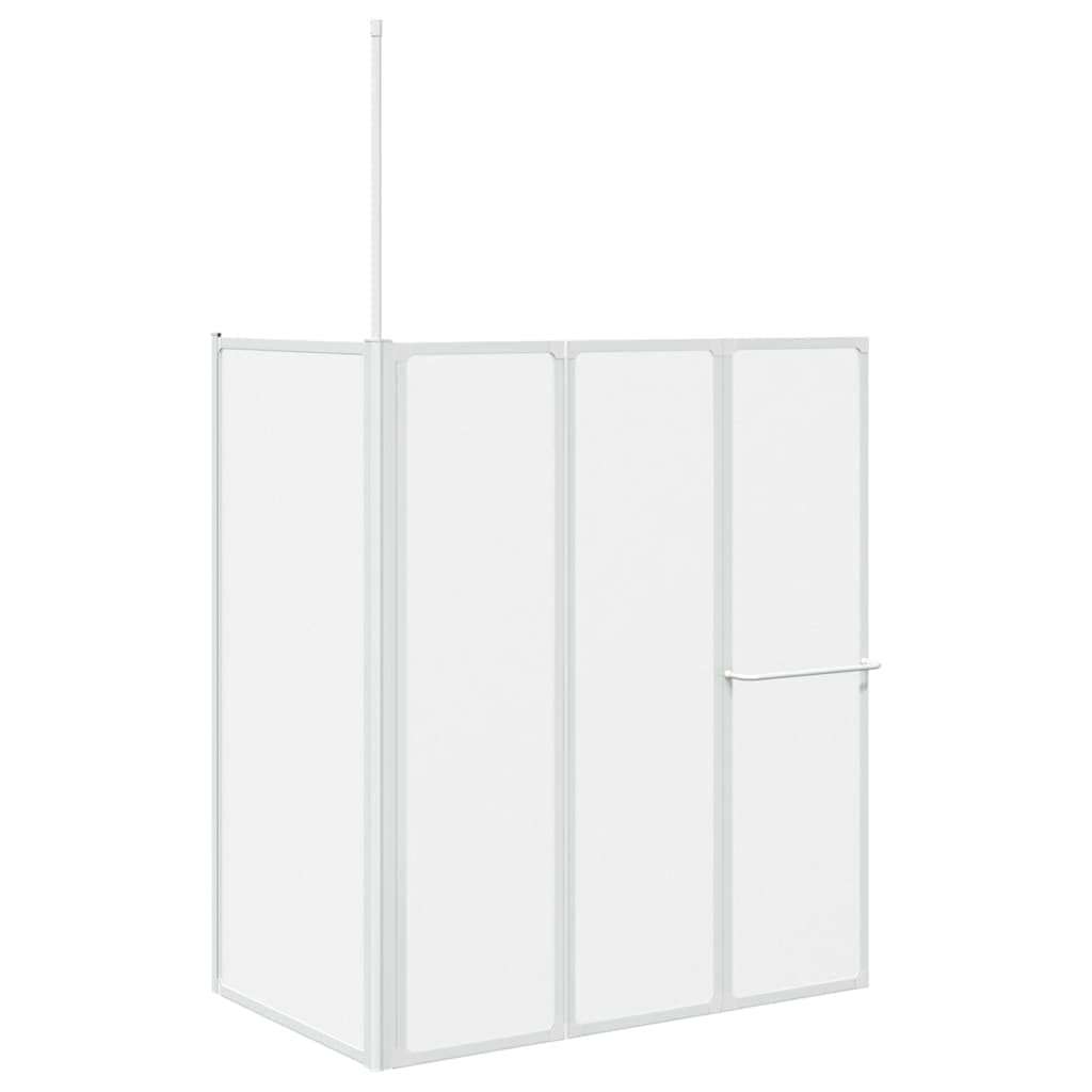 Parete doccia pieghevole a forma di L, 70 x 120 x 137 cm, 4 pezzi