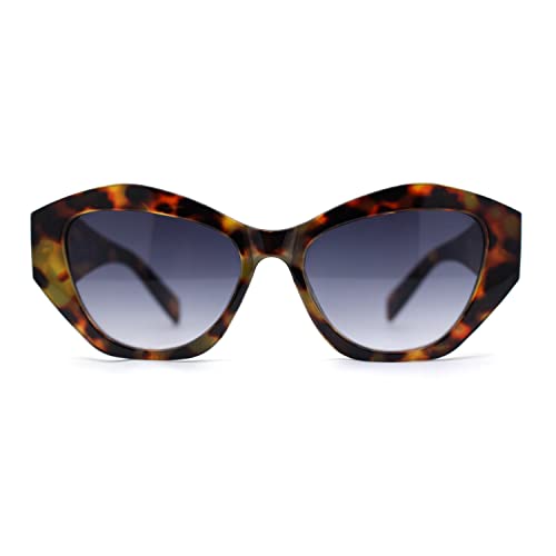 SA106 Womens Mod Geometric Angular Cat Eye Plastic Sunglasses2
