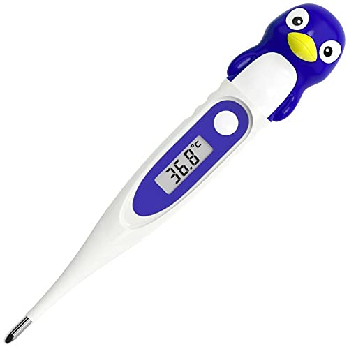 scala SC 44 flex Digitales Fieberthermometer Baby & Kinder – 10 Sek. Messzeit, flexible Spitze, Fieberalarm, wasserdicht – oral, rektal & axillar – Pinguin Motiv scala SC 44 flex Digitales Fieberthermometer Baby & Kinder – 10 Sek. Messzeit, flexible Spitze, Fieberalarm, wasserdicht – oral, rektal & axillar – Pinguin Motiv