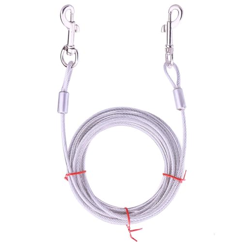 ロングリード 犬 係留 リード スチール ワイヤー ロープ 繋留器具 犬用 しつけ用 小型 大型 中型