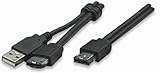 3 ft. eSATA+USB Combo Port to eSATA Male & USB A Male Cable, Manhattan 325301