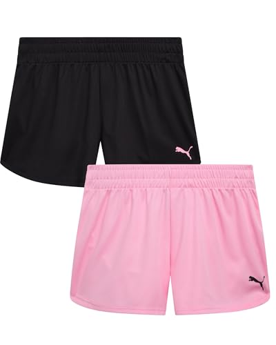 PUMA Girls 2 Pack Mesh Dolphin Gym Shorts Active Performance Shorts - image 1