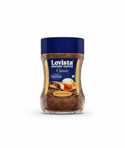 Image of Levista Classic Pure Instant Coffee 50 /45 GM Jar (Pack of 2)