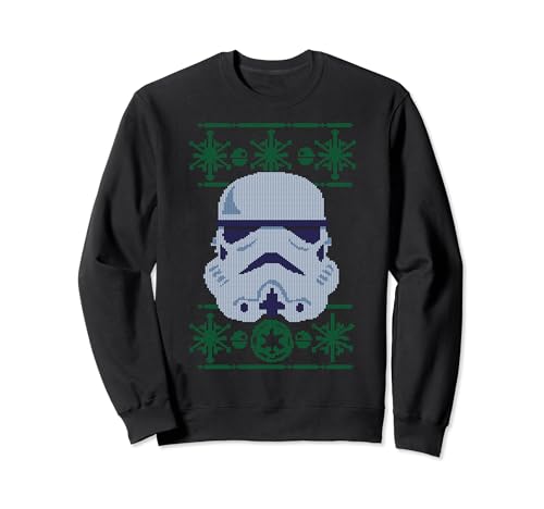 Sweatshirt Stormtrooper Star Wars pull de Noël gris imprimé logo Empire