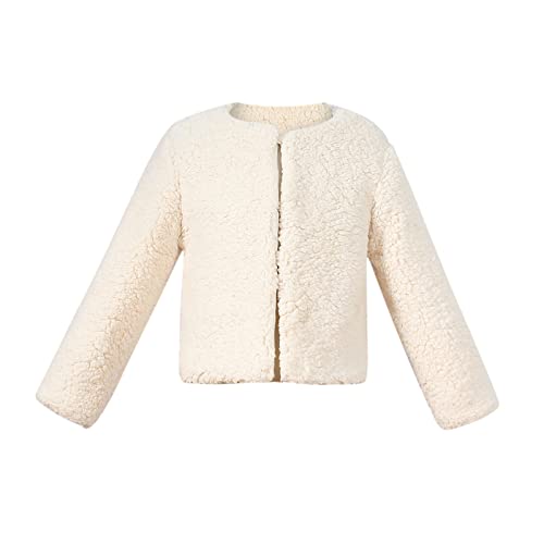 Baby Girls Faux Fur Coat Plush Cardigan Toddler Kids Winter Fleece Jacket Warm Outwear Windproof Thicken Coat4