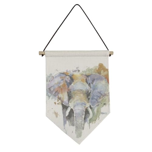 Drapeau en toile éléphant peint tenture murale tissu suspendre chambre enfant