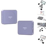 SHIMBOL TP Nano Wireless Video Transmission System Transmitter&Receiver for Phones and Cameras, 2000mAh Built-in Battery FHD Video 150m with 60ms Ultra-Low Latency (Purple)