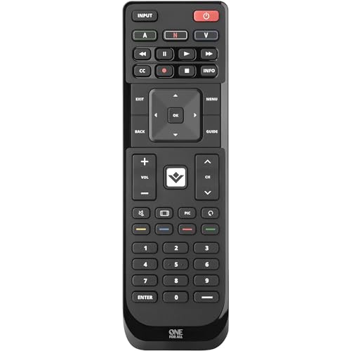 Image of One for All Vizio TV Replacement Remote with Special Ergonomic Feature (New, in Retail Packaging) - LCD, LED & Plasma - No Setup Required & Easy to Use - Black - URC1823