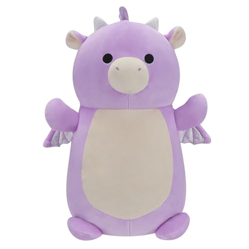 Squishmallows HugMees Dina Dragon Violet grande peluche 66 cm