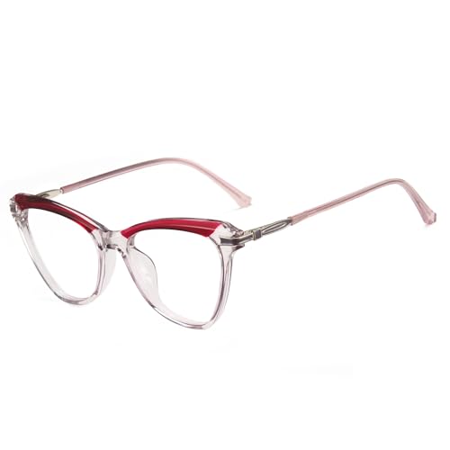 Image of Cyxus Cat Eye Blue Light Blocking Glasses for Women Men Tr90 Frame Anti Eye Strain UV400 Protection Computer Glasses 8189