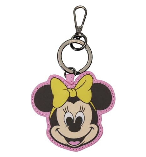 Loungefly Disney 100 Minnie Head Bag Charm, Pink