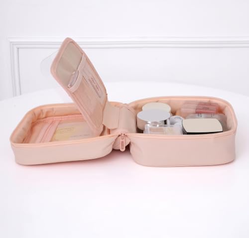 Image of WEMOL Travel Fashion Cosmetic Organizer Bag, Quilted - Blush Pink