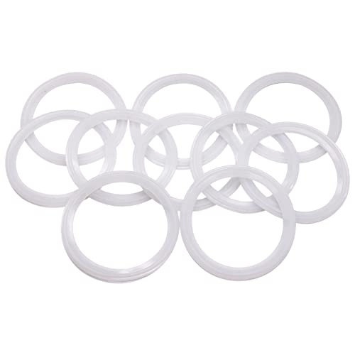 10 Pcs QiiMii White Silicon Tri clamp Gasket for Tri Clover Fittings 3