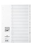  Durable Hunke & Jochheim Register, PP, A - Z, DIN A4, volldeckend, 215/230 x 297 mm, 24 Blatt (10, Weiß)