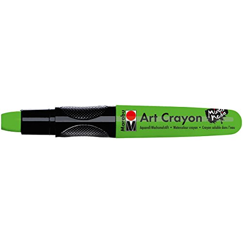 Marabu Art Crayons - Kiwi - Watercolor Crayons For Mixed Media, Smooth And Easy Blending Water Soluble Crayons - 1 Pack #TOP8