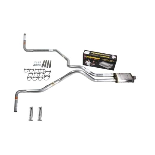 Truck Exhaust Kits - DIY Dual Exhaust System 2.5 MA Pipe Magnaflow RC Tip Side Exit