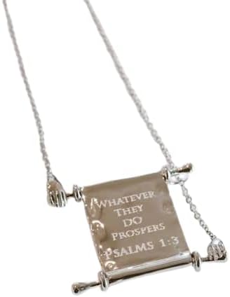 Kairos Moment Creations Tablet of Your Heart God upholding His Word Stainless Steel scroll Necklace