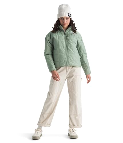 Image of THE NORTH FACE Girls Reversible Shasta Full Zip Jacket | Puffer Coat With Synthetic Insulation, Fleece Lined, Water Repellent