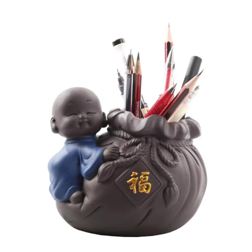 Pot à crayons petit moine zen, l'idée cadeau rétro idéale - 2