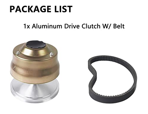 loosoo Aluminum Drive Clutch W/Belt JN6-G6201-03 JN6-G6201-04 for Yamaha Golf Cart 4-Cycle Gas Golf Cart 1985-2006