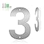 3-8 Inch Floating Stainless Steel Silver House Numbers with Screws ...