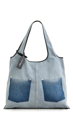 3.1 Phillip Lim Women's Denim Ghost Patch Market Tote, Light
