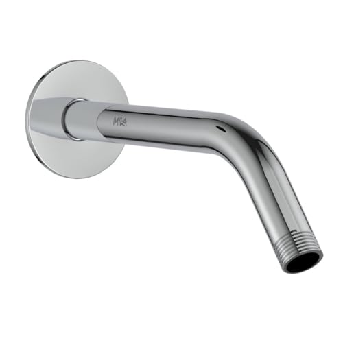 Image of Mila 9 inch Shower Arm - Round | SS304 Stainless Steel | Chrome Finish | Rust-Proof Bathroom Fitting | Supports Heavy Shower Heads | Fits Standard Shower Connections