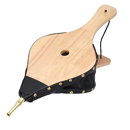 Natudeco Souffleur en bois souffleur cheminée soufflet buse de coulée pompe à soufflet manuelle bois massif Durable pour la cuisine en plein air Camping Barbecue outils