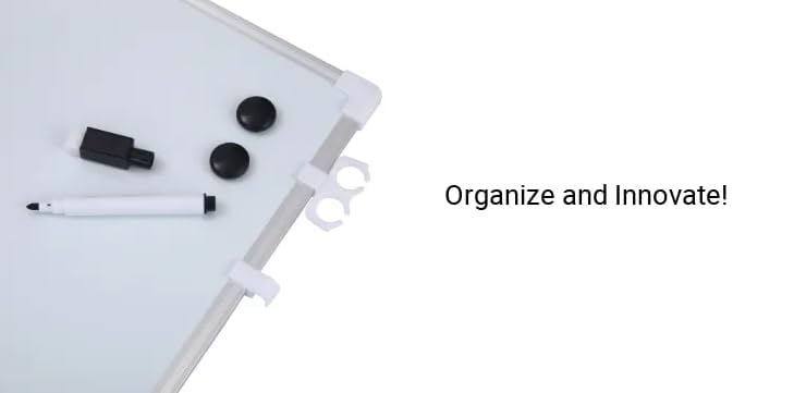 Image of BeFunky Multipurpose White Board with 1 Magnetic Black Marker and 2 Magnets | Heavy & Durable Dual Side Aluminium Boundaries for Kids & Adults | Use in Schools, Home, Office (25 CM X 35 CM)
