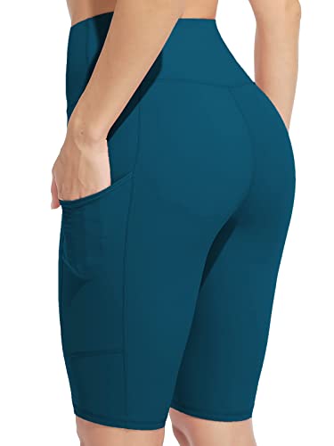 CharmLeaks Women Yoga Shorts with Two Pocket Workout Tummy Control Leggings Running Shorts - Image 3