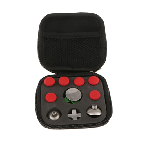 Image of CALANDIS 16in1 Aluminum Thumbsticks Buttons W /Case for Xbox One Elite Wireless Controller Red | Controllers & Attachments | Video Game Accessories