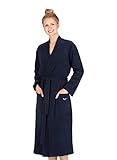 Eingrifftaschen Trigema Damen 552100 Hausmantel, Blau (Blau 046), 52