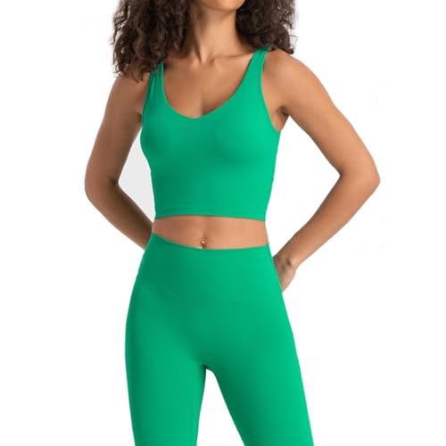 Image of Lemedy Women Sports Bra Longline Crop Tank Top | Medium Support, Padded, Yoga, Workout, Running, Removable Pads, Wide Straps, Extremely Soft, for Women