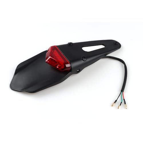 Image of Rear Mudguard LED Brake Tail Light Turn Signals Running Lamps License Plate Light With 3 Wires for Custom Off-road Cross Dirt Bike Enduro Yamaha Suzuki Kawasaki Honda CRF