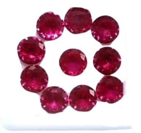 10 Pcs Natural Certified Red Ruby Loose Stones