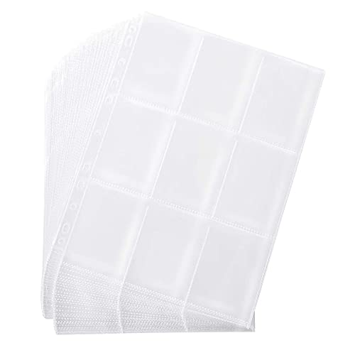 Lot de pochettes pour cartes 450 poches, album Pokémon 50 pages, jeux de cartes, album de 9,2 x 6,7 cm de paquets de cartes, collection pages de l'album pour classeurs à anneaux A4 thumbnail