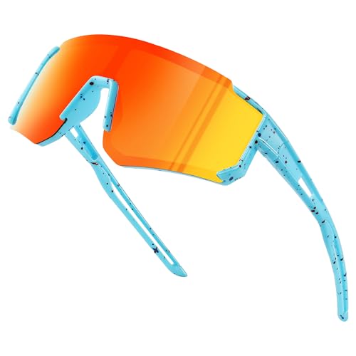 Image of Fanshen Kids Baseball Sunglasses for Boys Girls Ages 3-12, Sports Polarized Youth Baseball Softball Sunglasses UV Protection