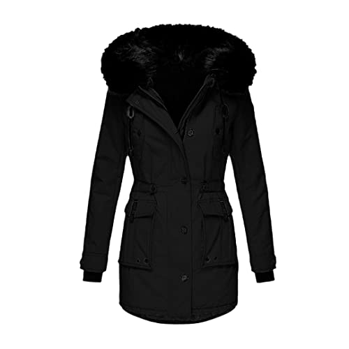 Veste d'hiver rembourrée haut de gamme col large style élégant