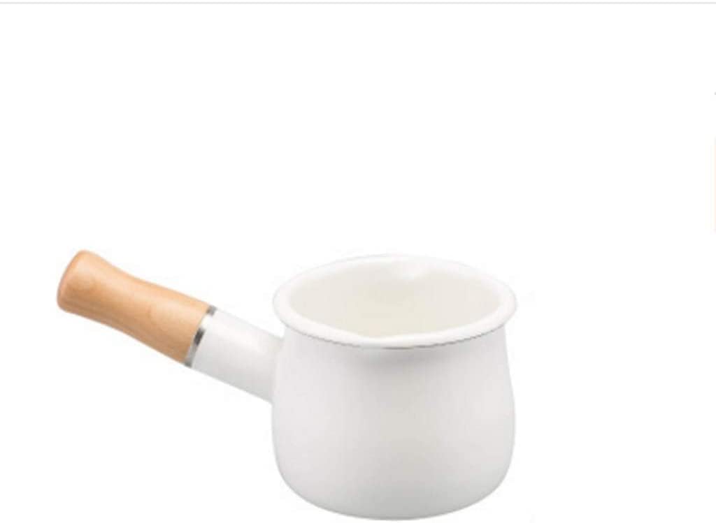 550ml Non-stick Milk Pan Double Mouth Mini Enamel Mixture Cooking Soup Pot (Color : C)