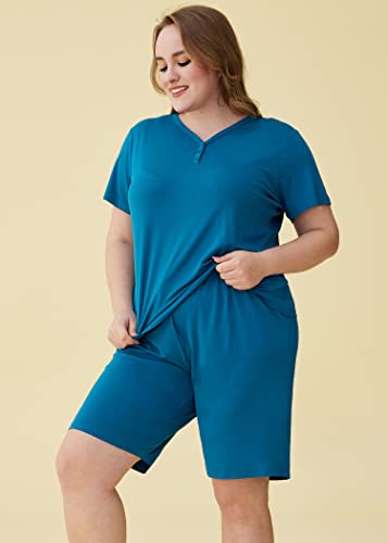 Image of Latuza Women's Viscose Bermuda Shorts Pajama Set