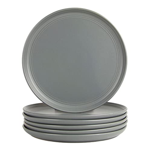 10 Strawberry Street DBL-1-DKGRY-6 Double Line 10.5 Inch Dinner Plate cover