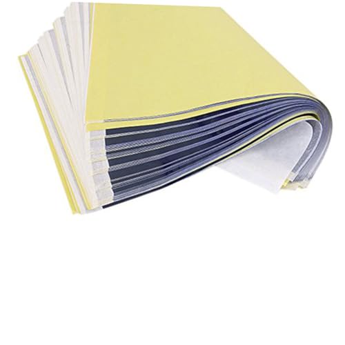 AUTSUPPL 50 piezas Papel de Transfer Térmico para Tatuajes Compatibles con Impresoras de Plantillas Fácil Uso y Reutilizable para Artistas Principiantes