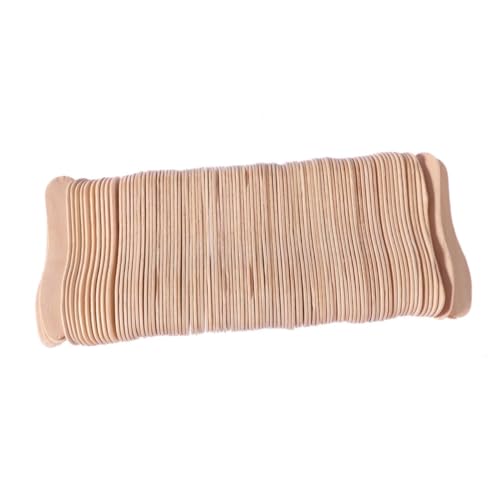 LALADEFIEE 200個入り天然木製アイスクリームスプーン 可能で自然素材使用 味