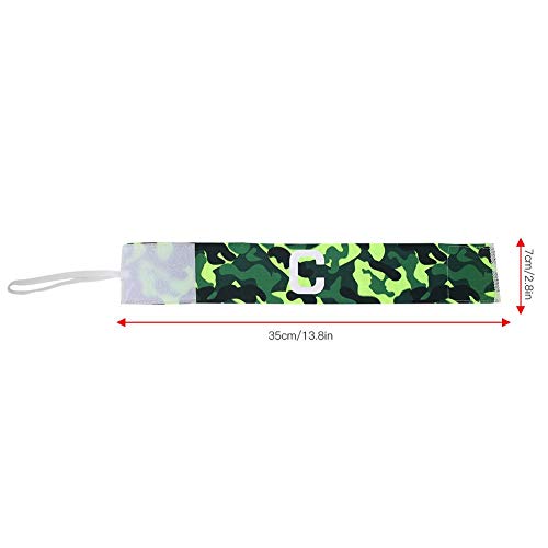 Player Bands, Durable Nylon Soccer Armband Adjustable Captain Bands for Outdoor Team Sports Groups(Green) - Thumbnail 2